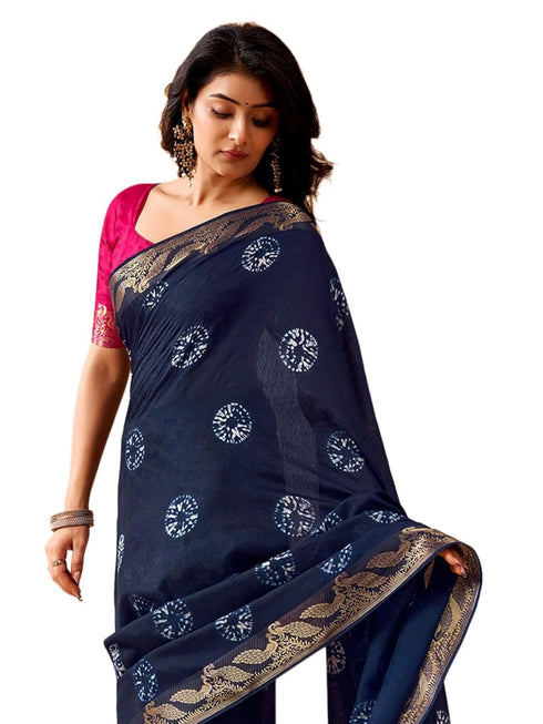 Vasthrlay Bandhani Printed Rama Saree