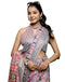 Vasthrlay Womens Printed Unstitched Cream Saree