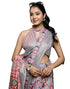 Vasthrlay Womens Printed Unstitched Cream Saree