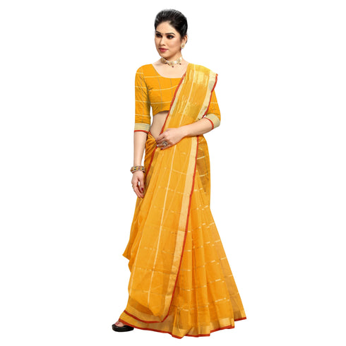 Vasthrlay Cotton Unstitched Saree