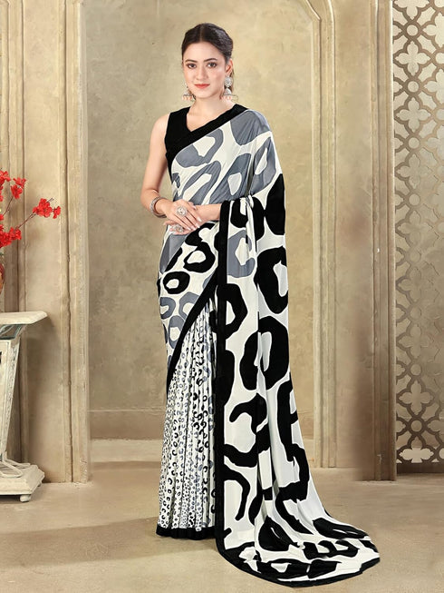 Vasthrlay Womens Printed Unstitched Mauve Saree