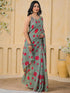 Vasthrlay Womens Printed Unstitched Peach Saree