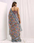 Vasthrlay Womens Cotton Unstitched Teal Saree