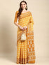 Vasthrlay Cotton Printed Mulmul Blue Saree