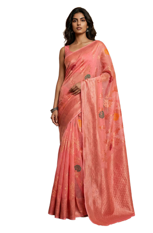 Vasthrlay Jacquard Floral Saree