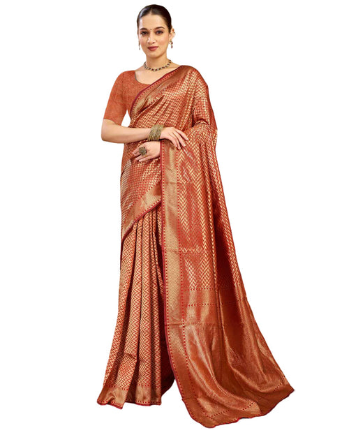 Vasthrlay Banarasi Traditional Unstitched Saree