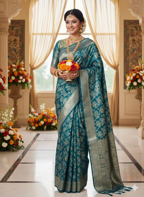 Vasthrlay Banarasi Traditional Unstitched Traditional