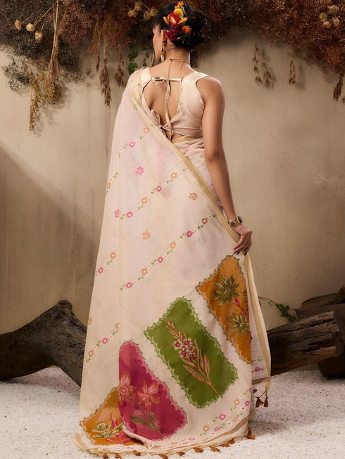 Vasthrlay Handloom Unstitched Saree