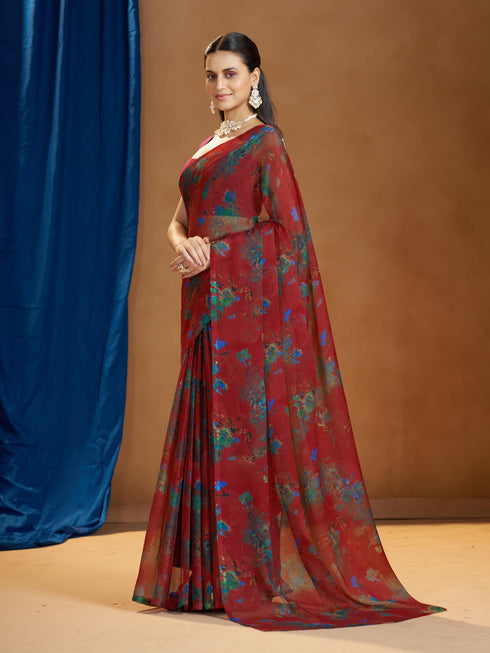 Vasthrlay Chiffon Floral Saree