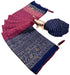 Vasthrlay Georgette Contrast Darkblue