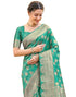 Vasthrlay Womens Weaving Unstitched Light Green Saree