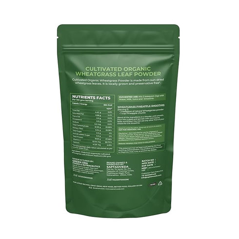 SAPTAMVEDA 100% Organic Wheat Grass Powder 250 Gm