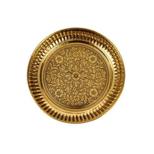 Traditional Handcrafted Brass Puja Plate 73g