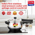 Prestige 3 Litre Stainless Steel Deluxe Alpha Svachh Outer Lid Pressure Cooker