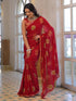 Vasthrlay Chiffon Printed Dark Saree