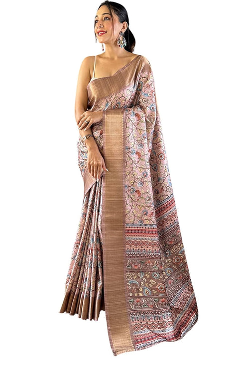 Vasthrlay Kanjivaram Kalamkari Printed Ethnic Wear
