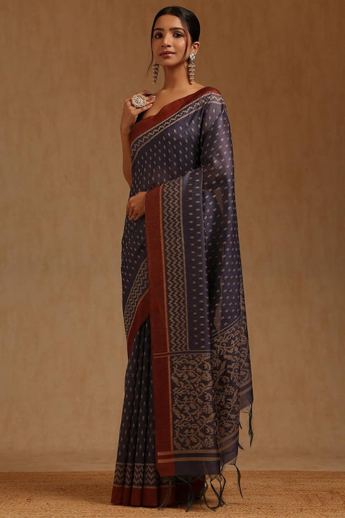 Vasthrlay Purple Tussar Designs