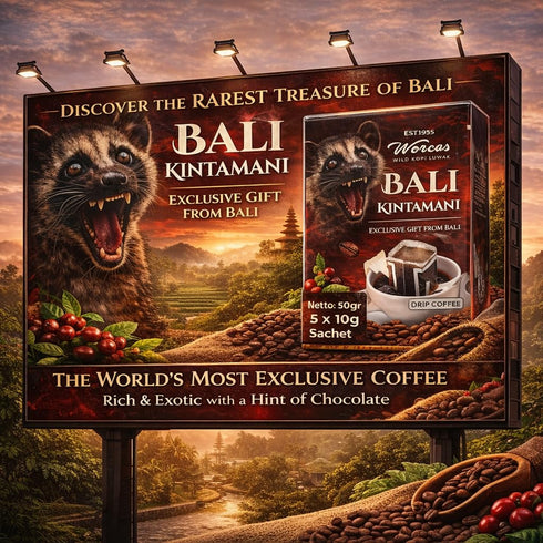 Worcas Wild Kopi Luwak Bali Kintamani Drip Coffee Sachets 5 x 10g