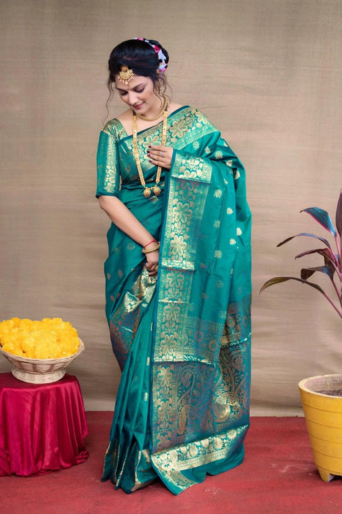 Vasthrlay Banarasi Unstitched Saree