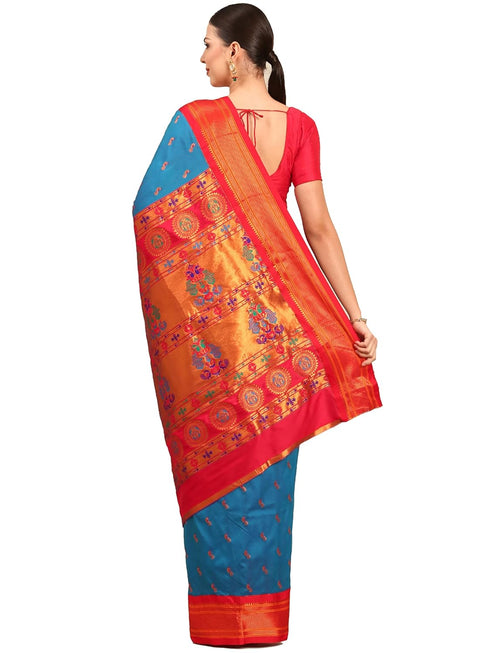 Vasthrlay Paithani Purple Saree