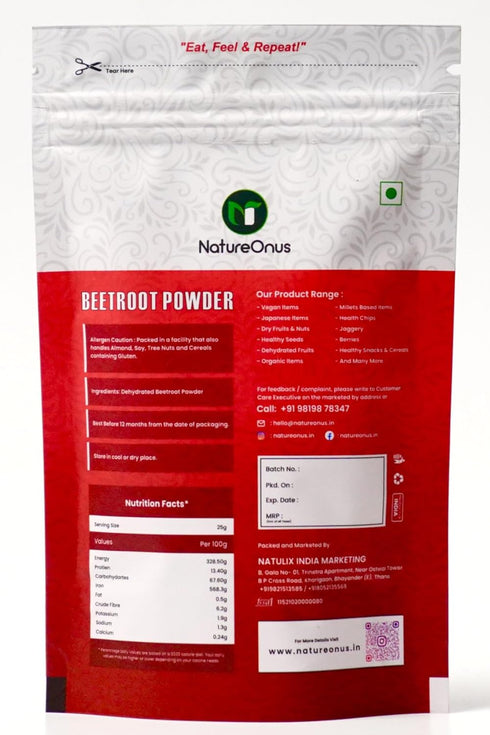 NatureOnus Beetroot Powder