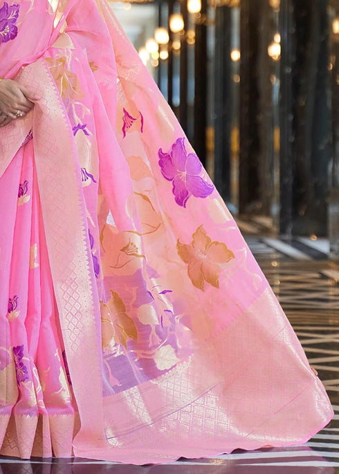 Vasthrlay Organza Designer Unstitched Saree