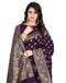 Vasthrlay Banarasi Jacquard Unstitched Red Saree