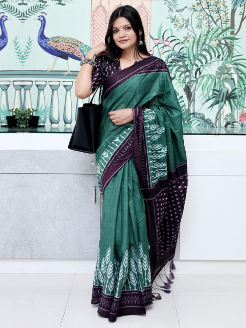 Vasthrlay Charcoal Printed Unstitched Smc Ethnic Wear