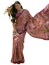 Vasthrlay Womens Printed Unstitched Beige Saree
