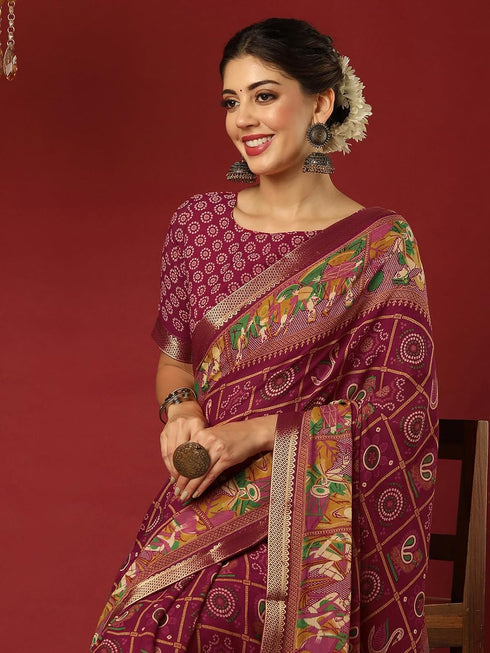 Vasthrlay Georgette Bandhani Unstitched 4322s217n Dark