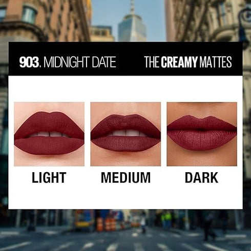 Maybelline Creamy Matte Lipstick / 696 Burgundy Blush
