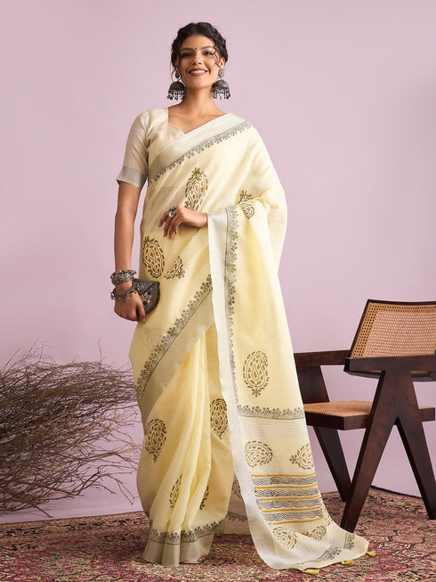 Vasthrlay Printed Unstitched Blouse Ethnic Wear