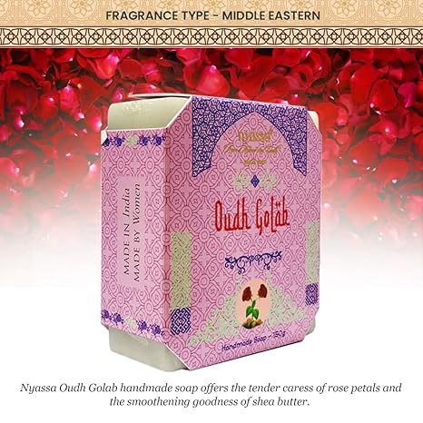 Nyassa Premium Oudh Golab Handmade Natural Bathing Soap