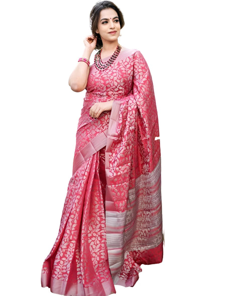 Vasthrlay Banarasi Traditional Unstitched Saree