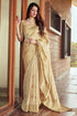 Vasthrlay Kanjivaram Soft Silk Saree | Cream with Golden Zari and Blouse Piece