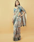 Vasthrlay Blue1 Polyester Saree With Unstitched Blouse Piece