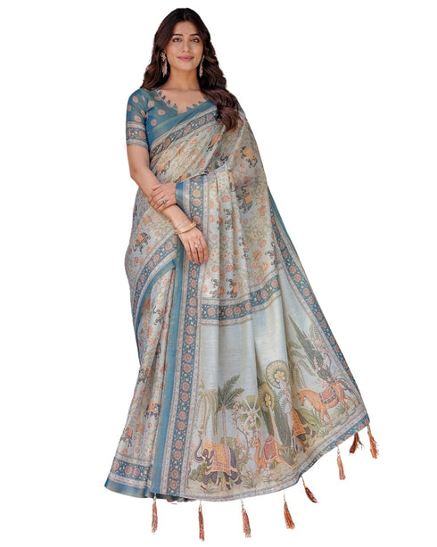 Vasthrlay Handloom Printed Saree