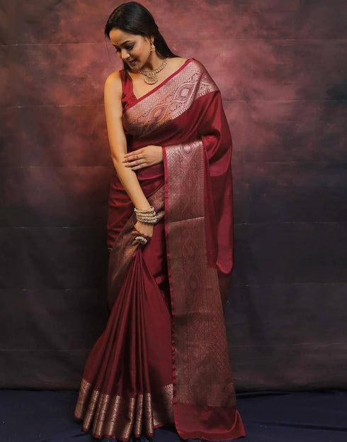 Vasthrlay Banarasi Kanjivaram Unstitched Teal Saree
