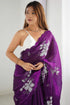 Vasthrlay Black Unstitched Saree