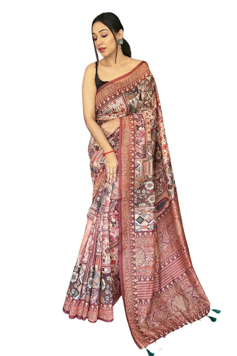 Vasthrlay Cotton Kalamkari Printed Ethnic Wear