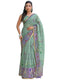 Vasthrlay Womens Printed Unstitched Light Green Saree
