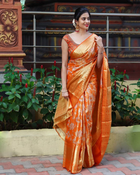 Vasthrlay Banarasi Unstitched Saree