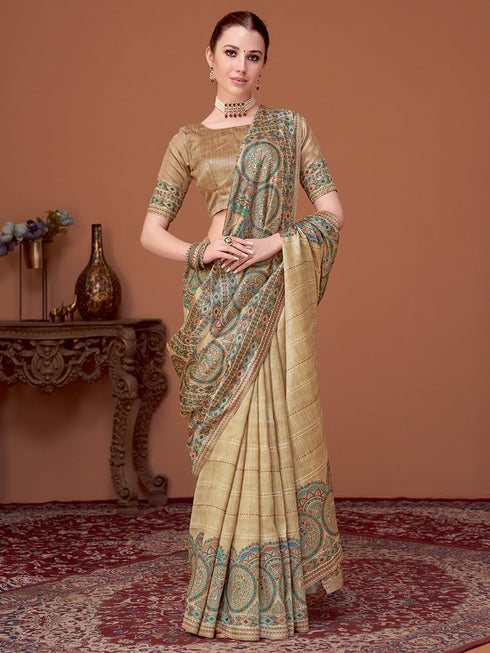 Vasthrlay Kalamkari Printed Unstitched Hs Ethnic Wear
