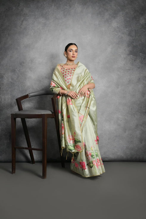 Vasthrlay Tussar Silk Saree