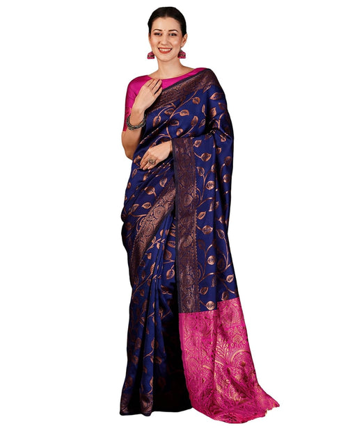 Vasthrlay Banarasi Kanjeevaram Unstitched Beige Saree