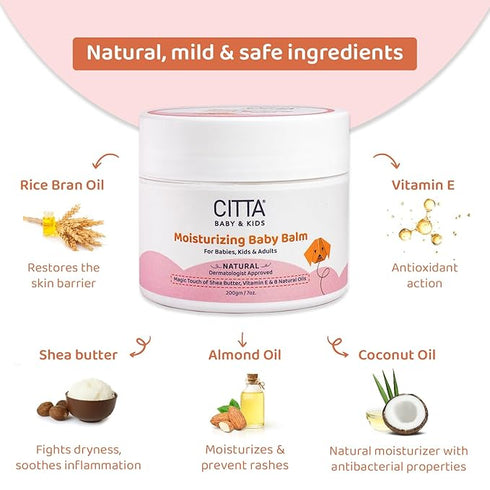 CITTA Moisturizing Baby Balm for Face and Body For Babies