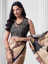 Vasthrlay Abstract Printed Unstitched Multicolor Saree