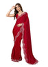 Vasthrlay Georgette Siroski Unstitched Black Ethnic Wear
