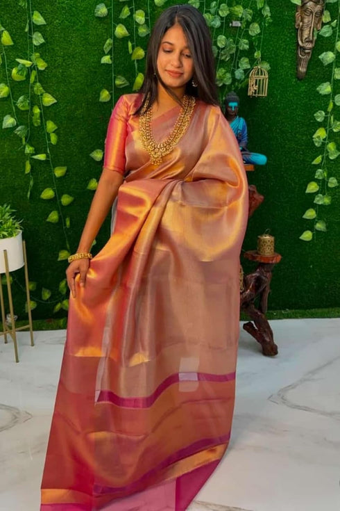 Vasthrlay Kanjivaram Organza Tissue Ethnic Wear