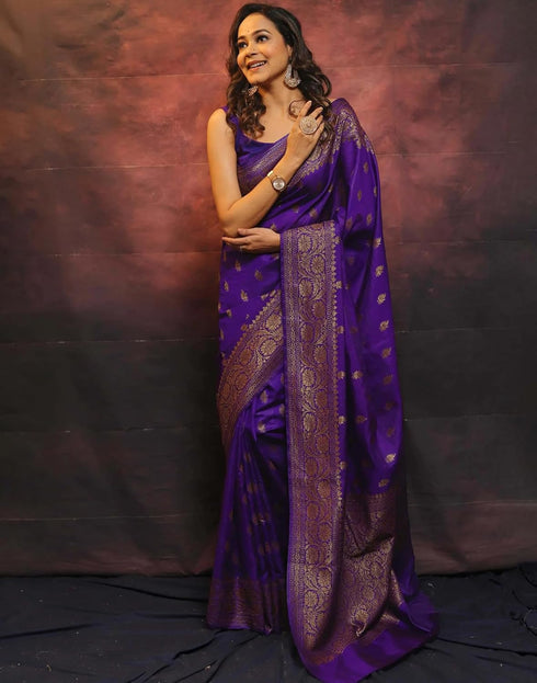 Vasthrlay Banarasi Kanjivaram Unstitched Teal Saree